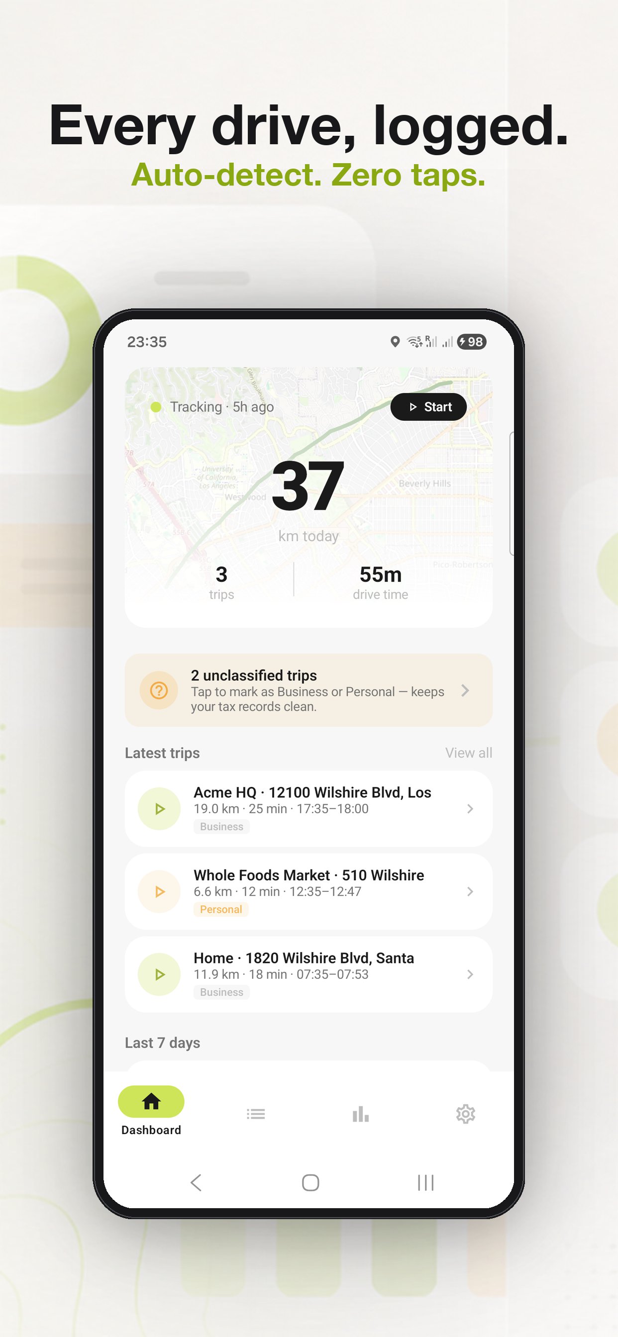 DriveNote dashboard