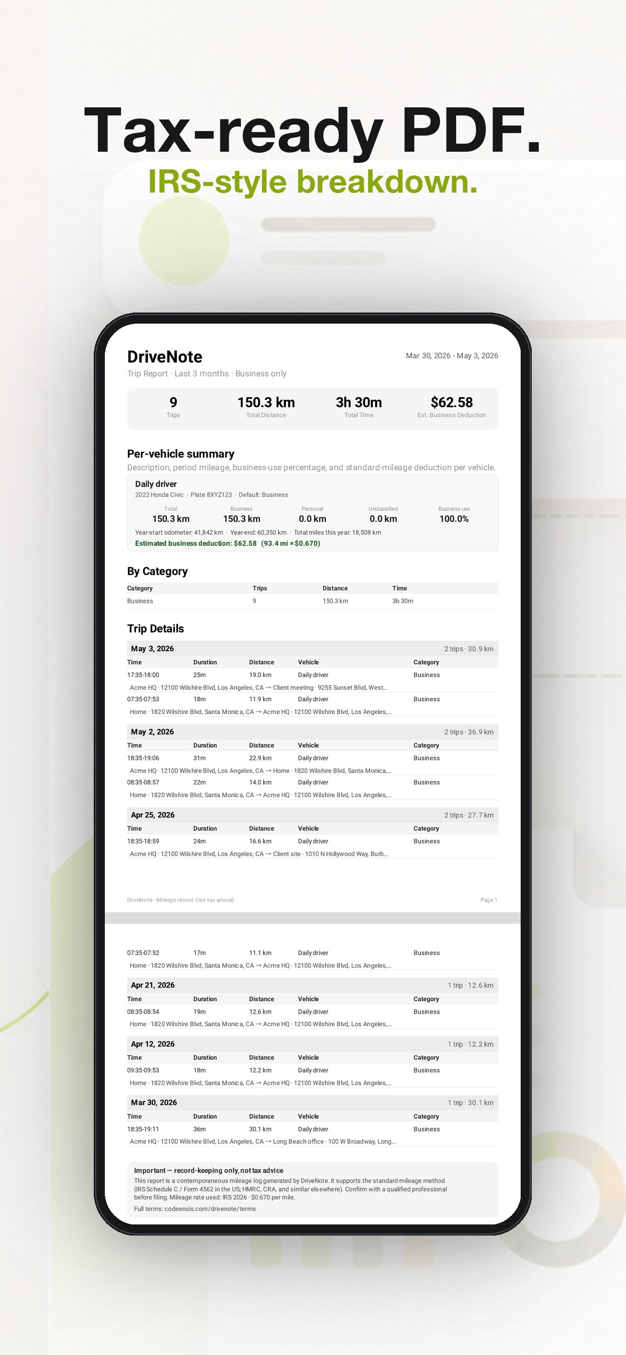 Tax-ready PDF