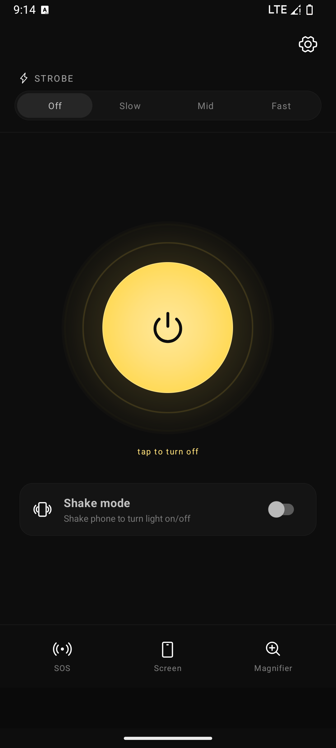 Flashlight home screen